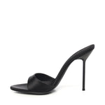 Mules Lidia in raso PX836XTSAT BLACK PARIS TEXAS 