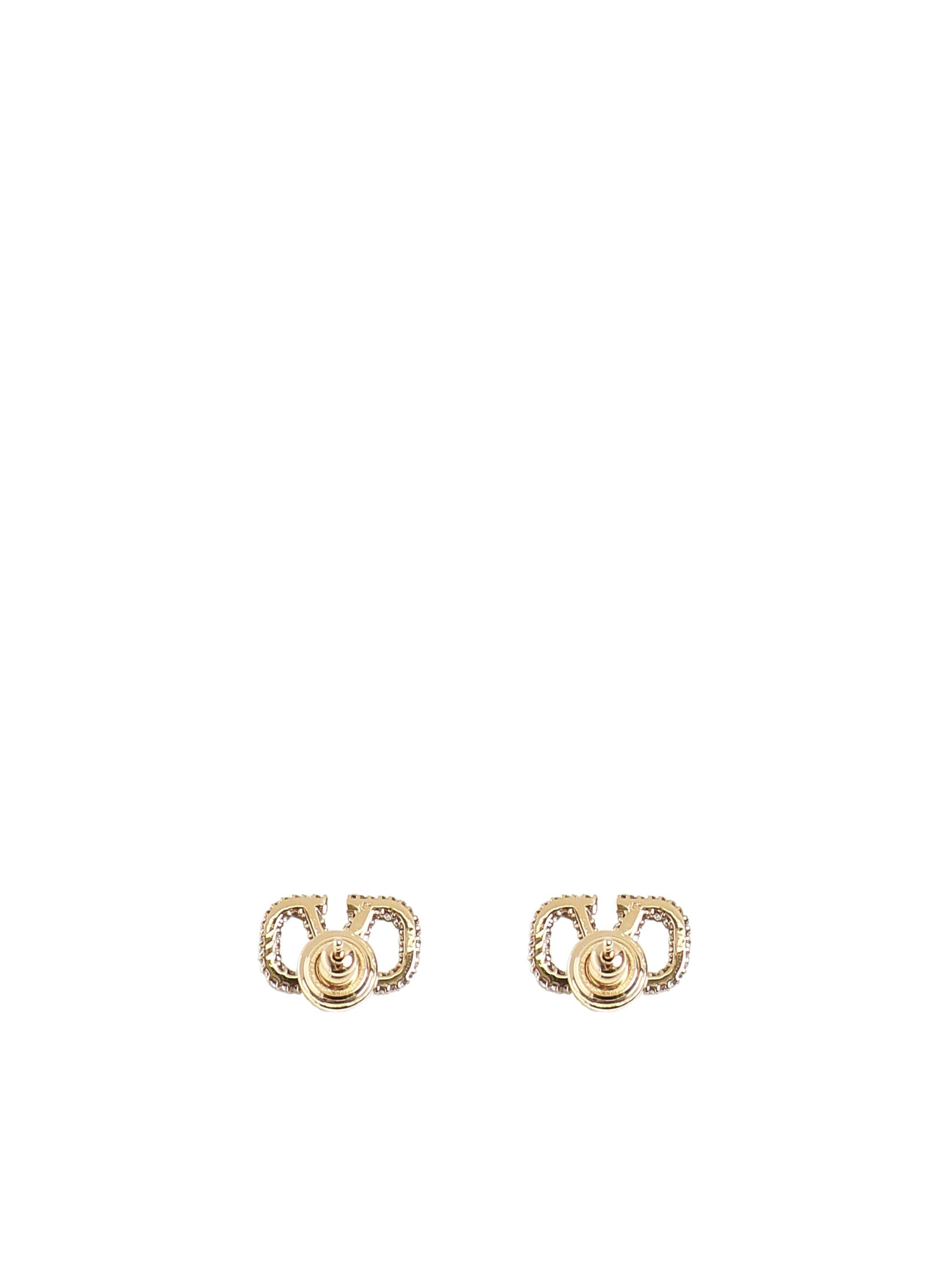 Orecchini Vlogo Signature in metallo e cristalli Swarovsk 8W2J0F85 YCWMH5 VALENTINO GARAVANI 