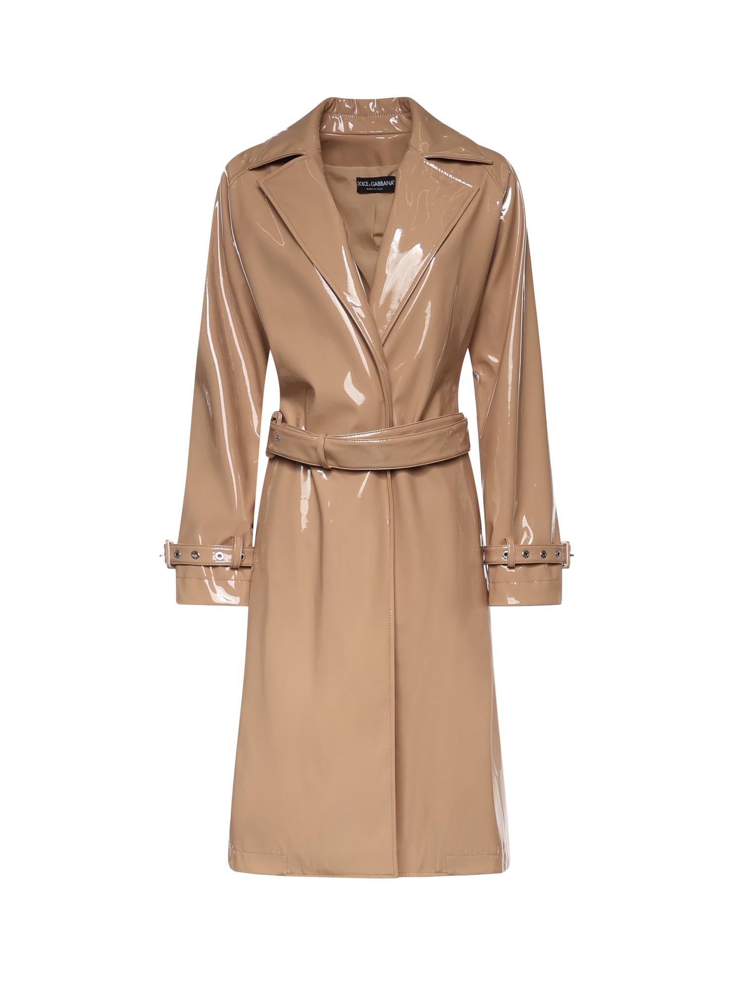 Trench in ecopelle spalmato F0W3WT FUSW7M0179 DOLCE & GABBANA 