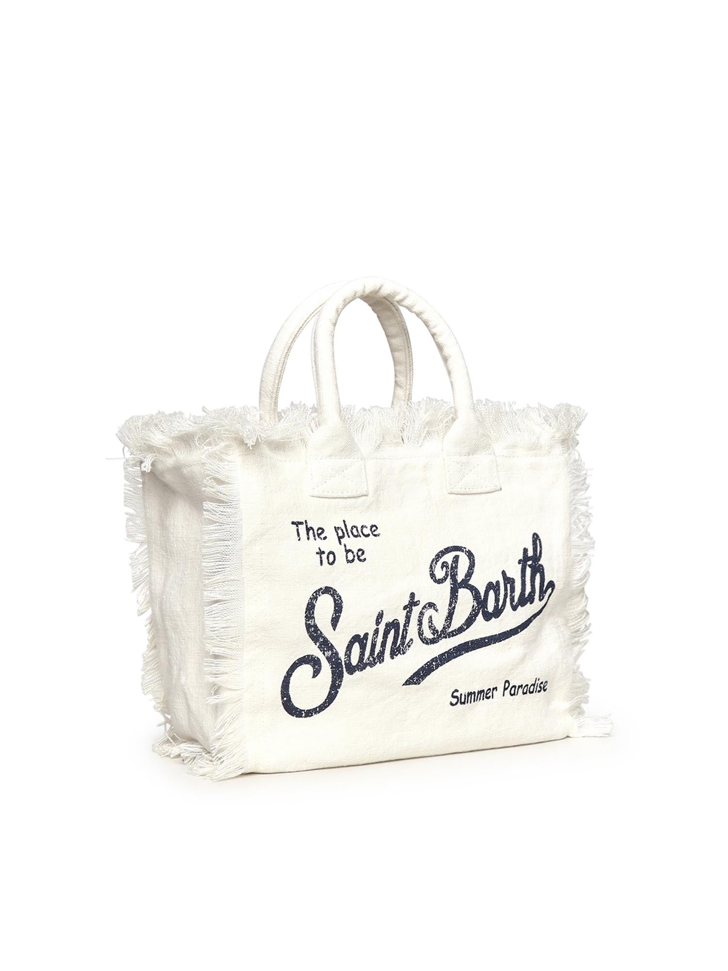 Borsa Colette in lino con logo COL0018 00405L MC2 SAINT BARTH 