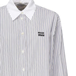 Camicia in popeline a righe<BR/> MK1971 174TF0963 MIU MIU 