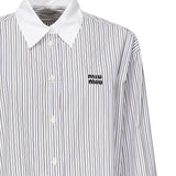 Camicia in popeline a righe<BR/> MK1971 174TF0963 MIU MIU 
