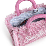 Borsa Vanity micro effetto paglia con logo VAMI015 00223L MC2 SAINT BARTH 
