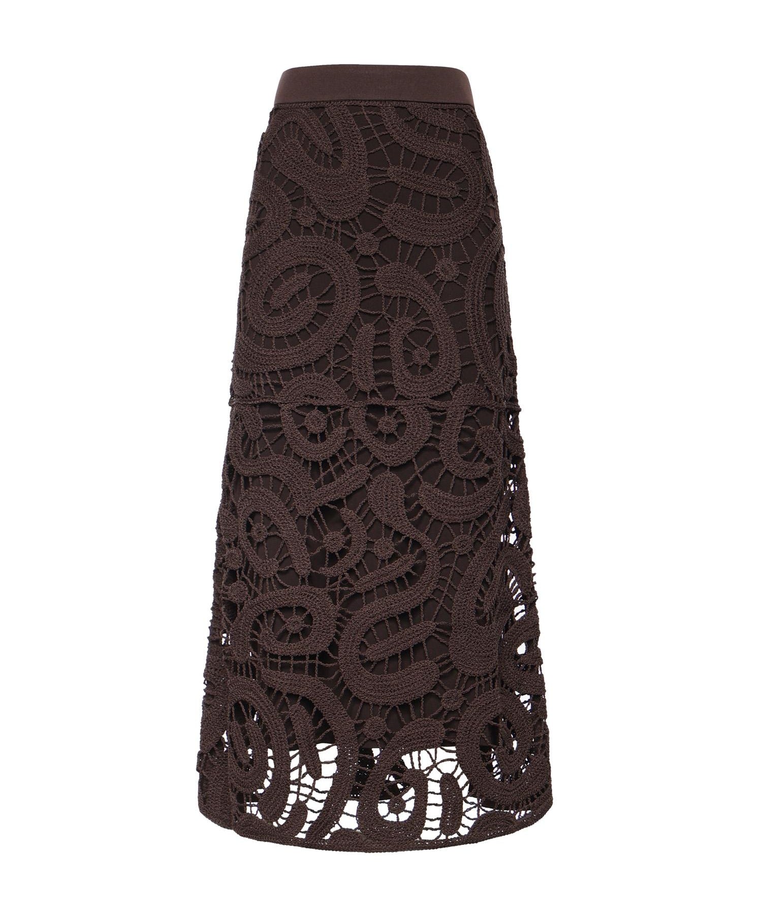 Gonna midi in crochet geometrico 106353 A354M05 PINKO 