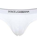 Set di due slip in cotone stretch con logo a contrasto M9C03J FUGIWW0800 DOLCE & GABBANA 