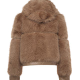 Pelliccia penny con cappuccio 73C19EX02 PENNYNATURALE V° 73 