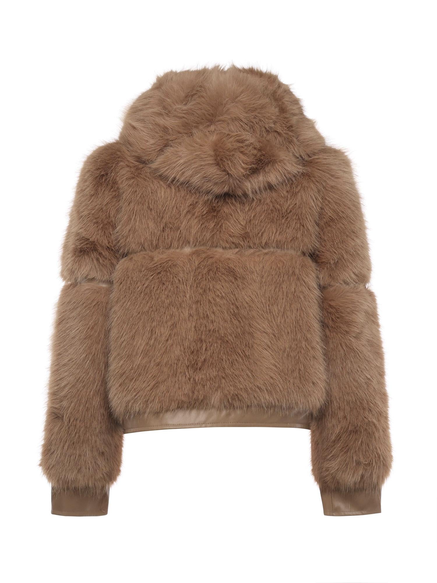 Pelliccia penny con cappuccio 73C19EX02 PENNYNATURALE V° 73 