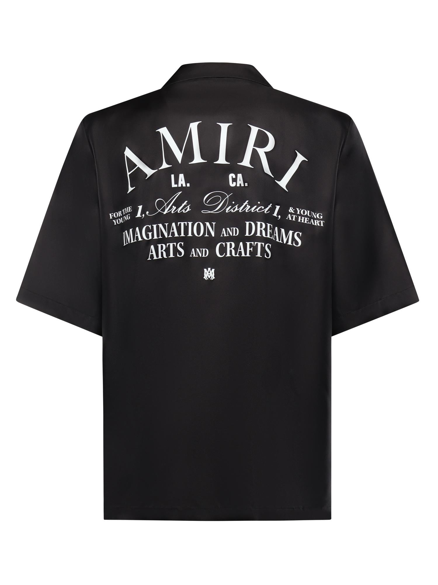 Camicia bowling con logo AMSTBW1018 001 AMIRI 
