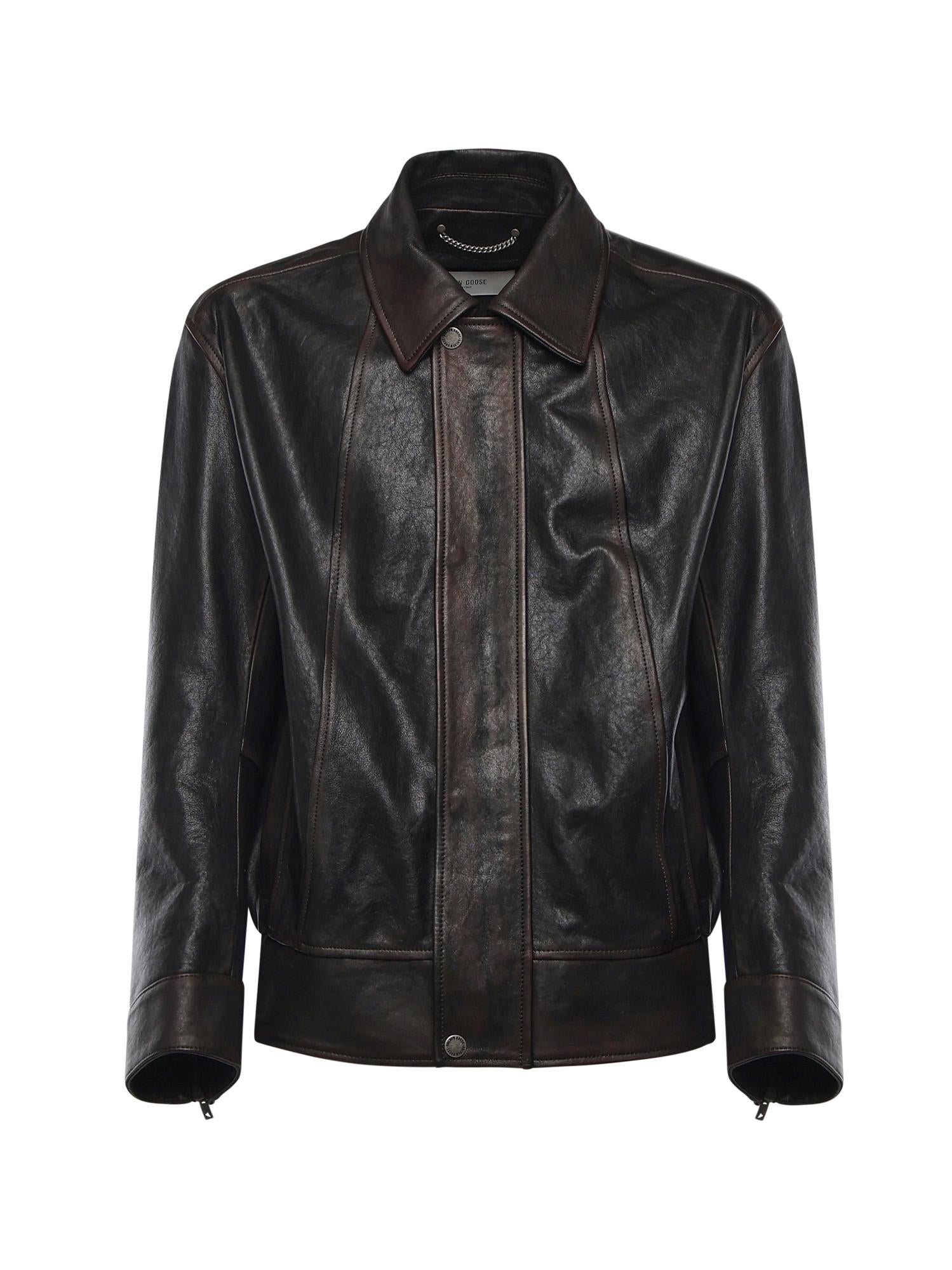 Giacca bomber in nappa GMP02531 P00230140249 GOLDEN GOOSE 