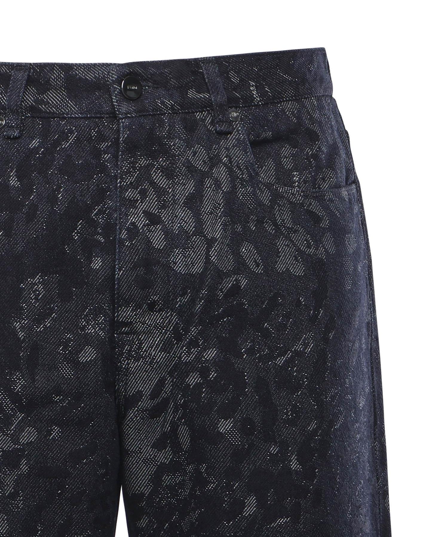 Jeans jacquard in denim FLP302 AW1BF0QA2 FENDI 