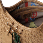 Borsa a spalla Zelda in pelle<BR/> 73BS9O603 ZELDASABBIA V° 73 