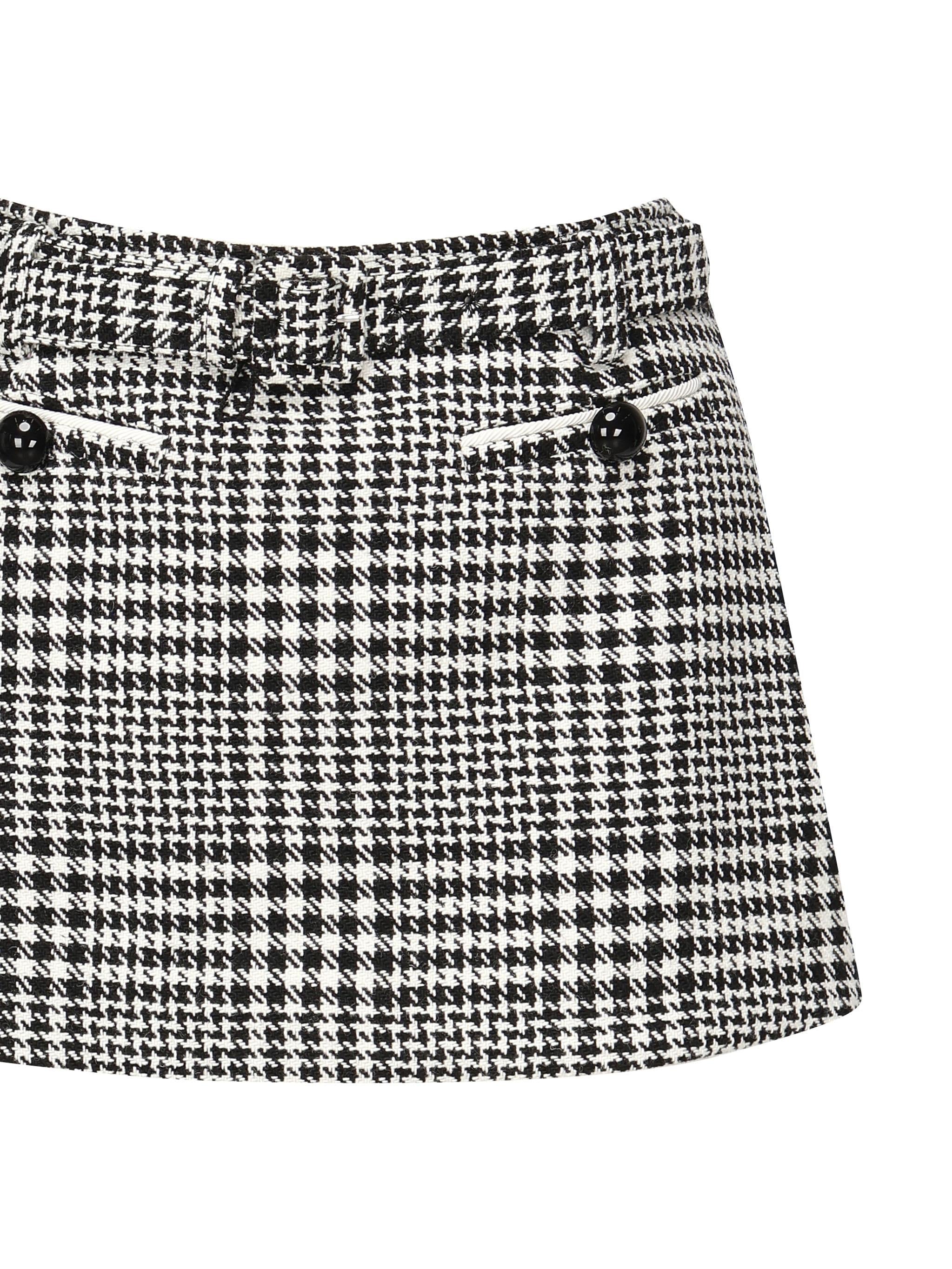 Skort in pied-de-poule<BR/> PF25111SK BW SELF-PORTRAIT 
