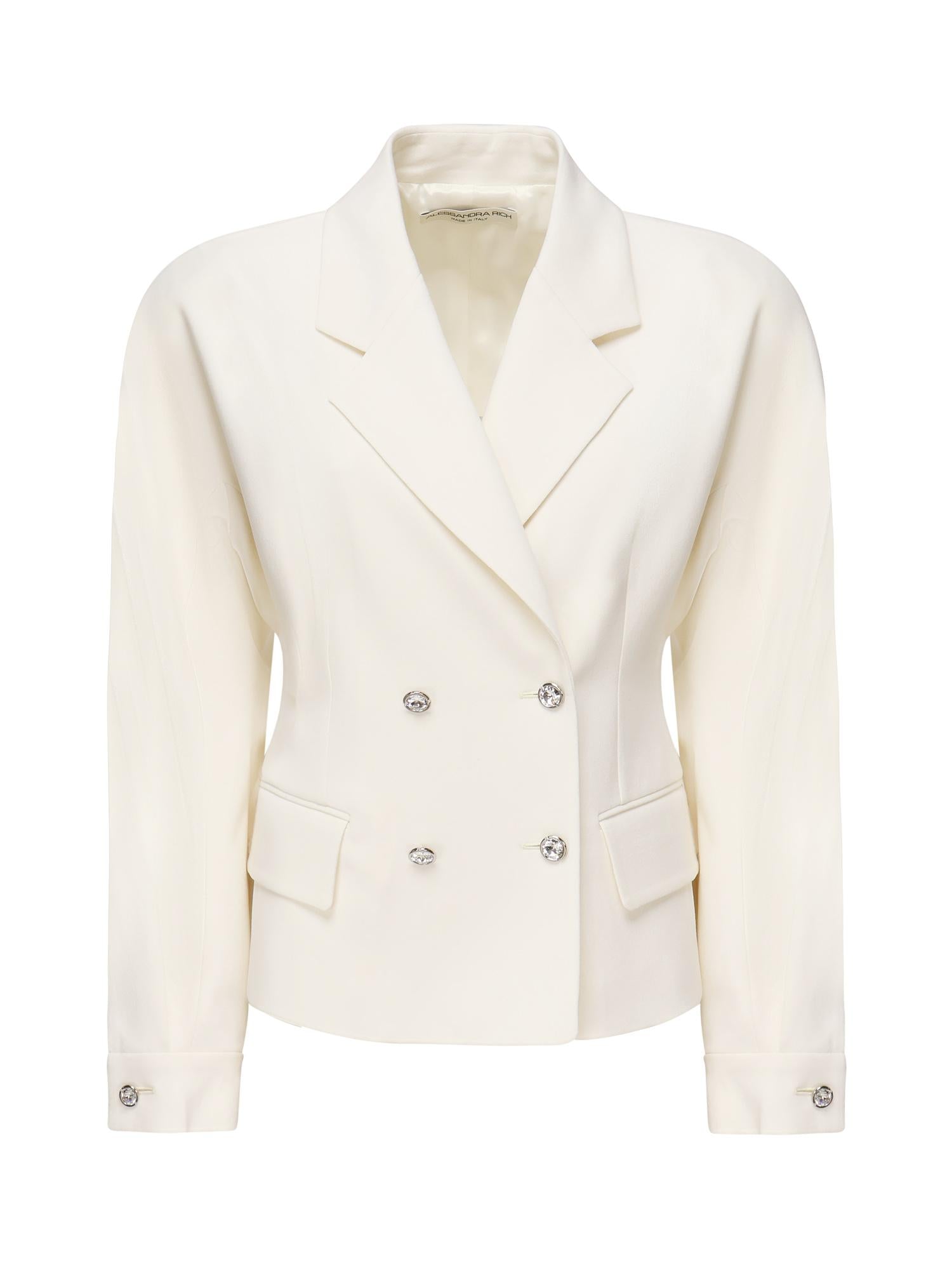 Giacca in crêpe di lana FABX4143F2335 0822 ALESSANDRA RICH 