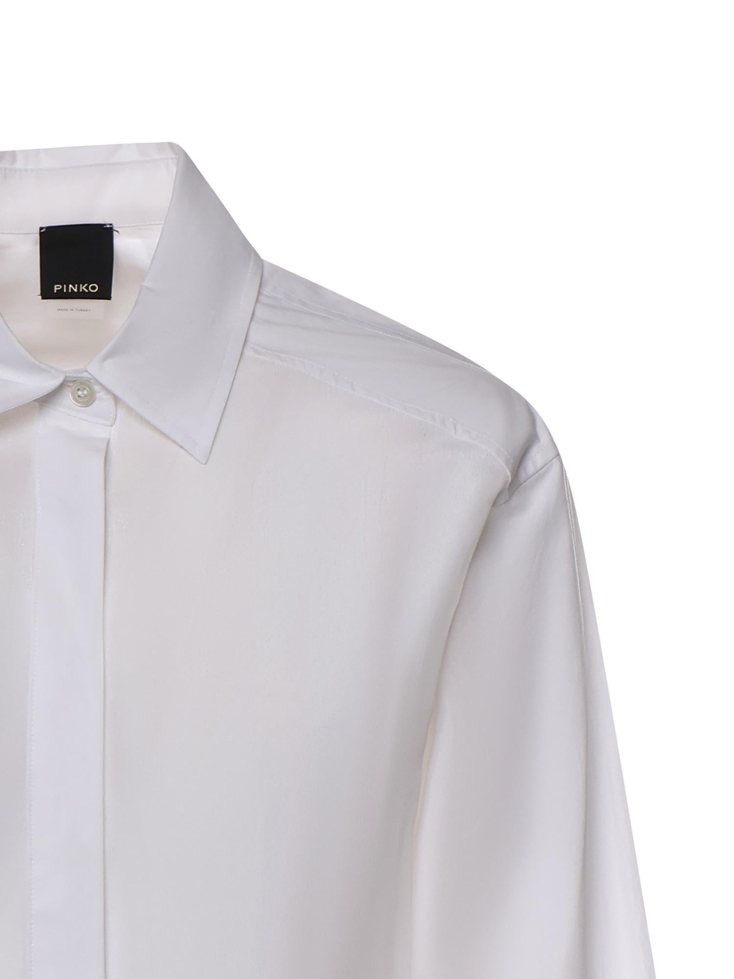 Camicia in popeline e crêpe 105434 A3DLZ04 PINKO 