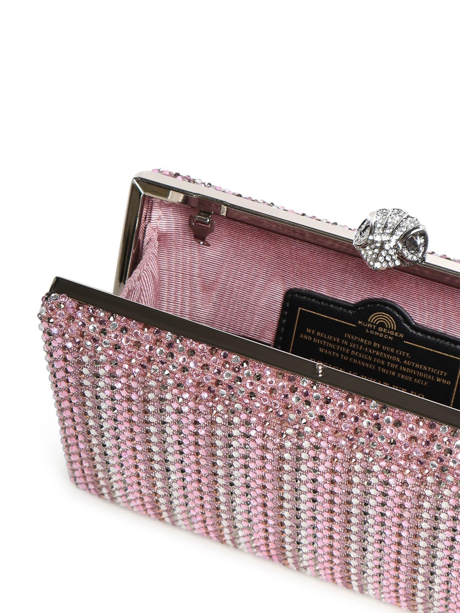 Clutch Crystal Kensington con cristalli 5569657609 PINK KURT GEIGER 