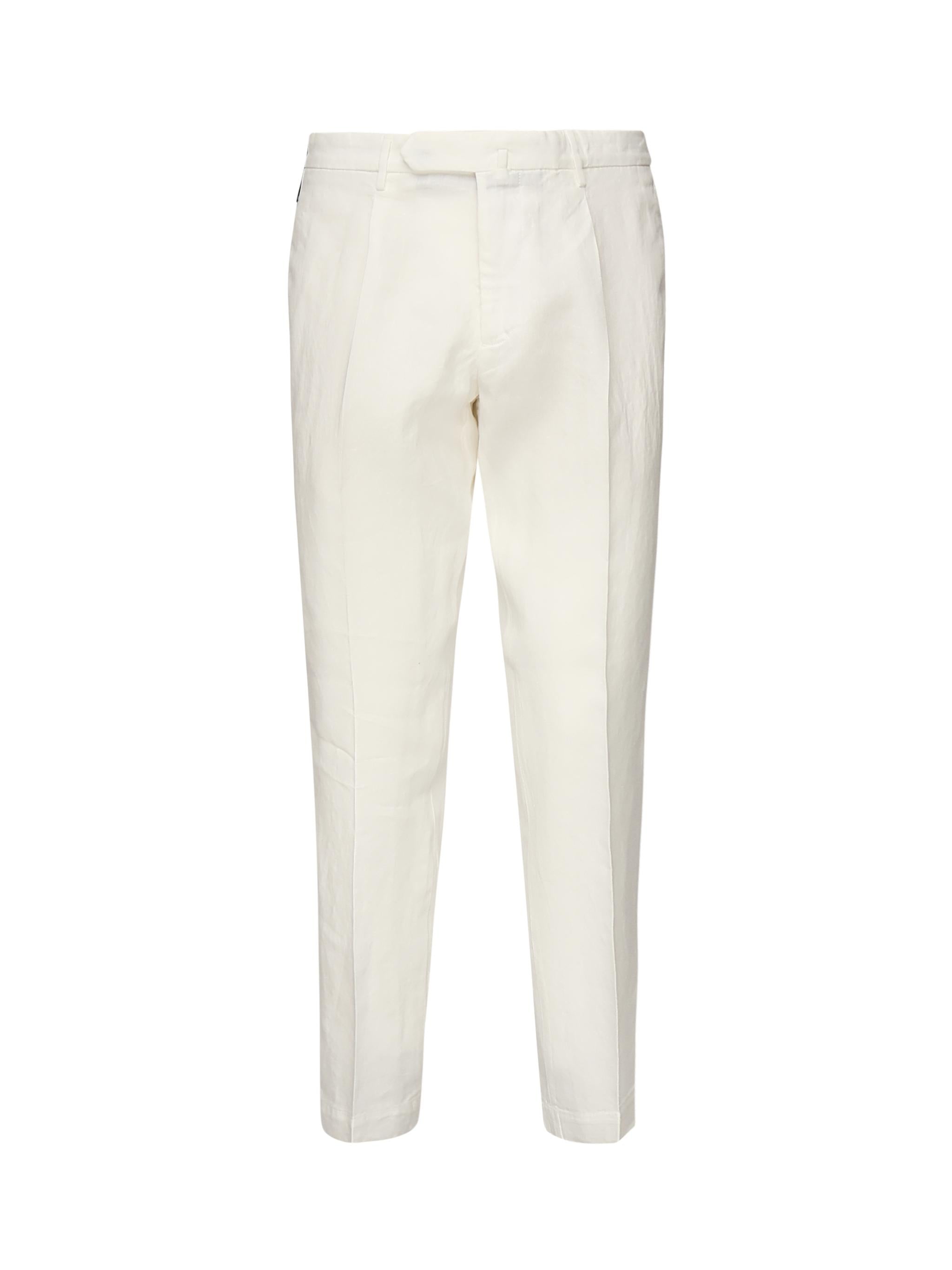 Pantaloni pince in lino ARECHIEVO6 TCR343401 SANTANIELLO 