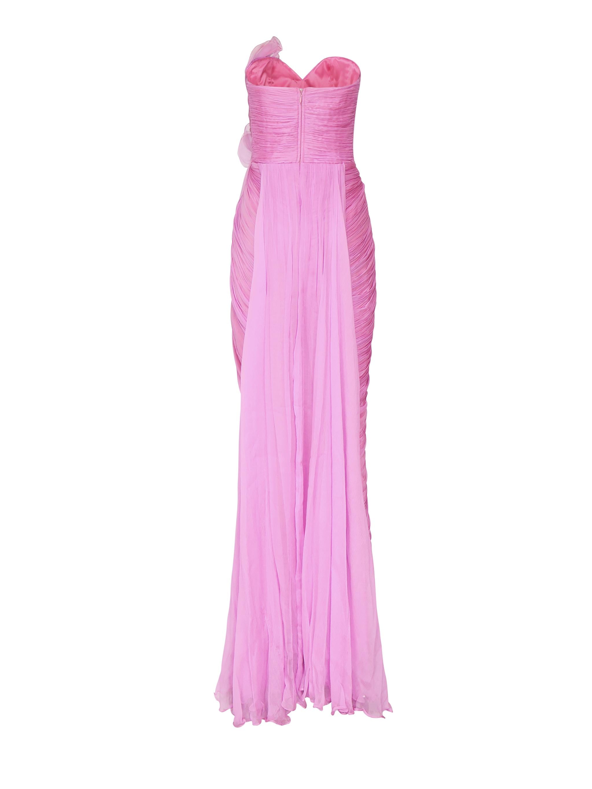 Abito Lia in seta IRS527LIA PINK NEON IRIS SERBAN 