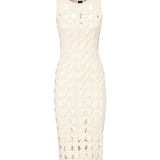 Abito midi in maglia traforata 105190 A2LWC00 PINKO 