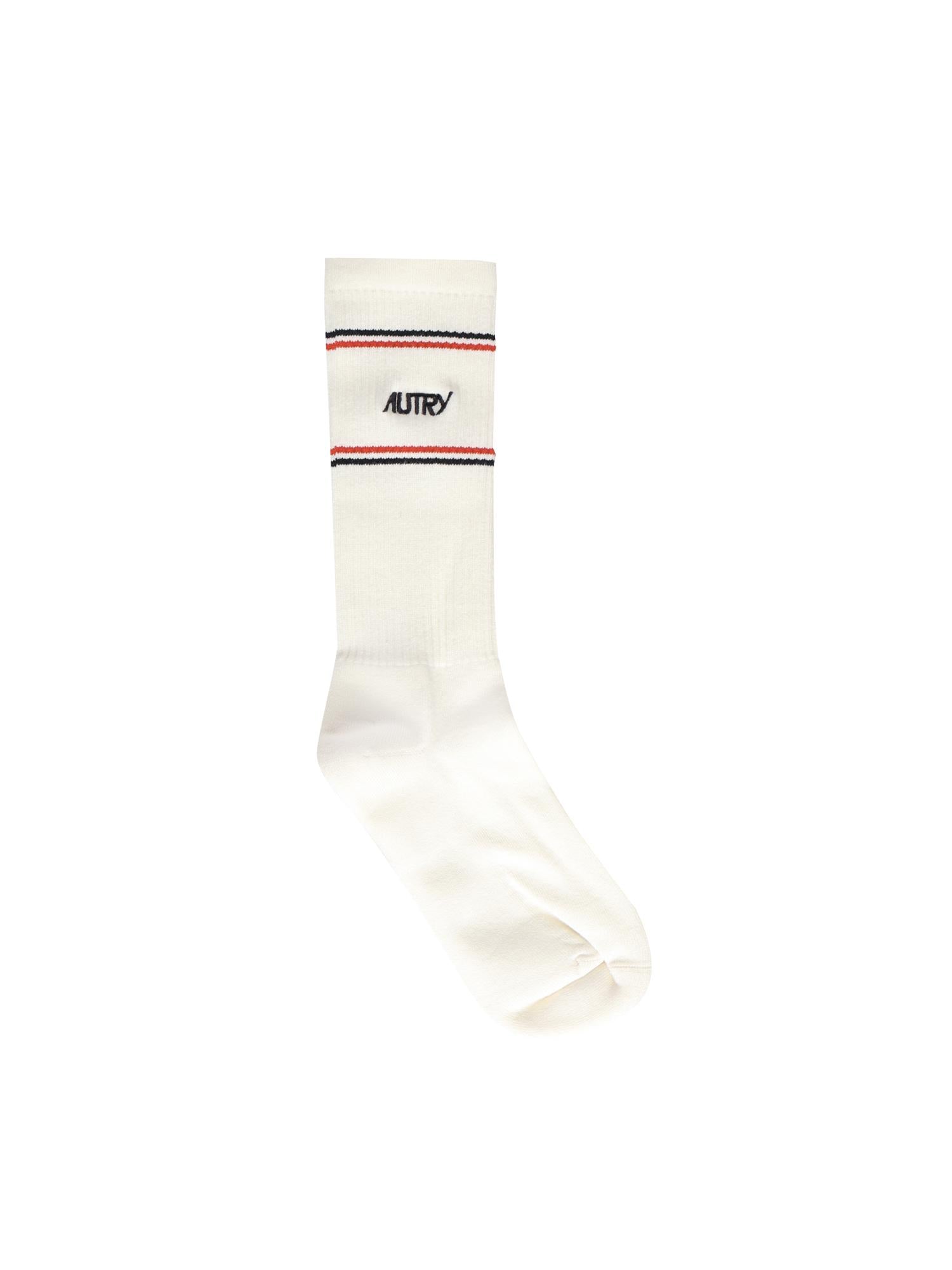 CALZINI JACQUARD CON LOGO A RIGHE SOPU MK4W AUTRY 