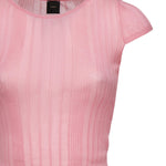 Maglia Tambora a costine<BR/> 104773 A1NDN50 PINKO 