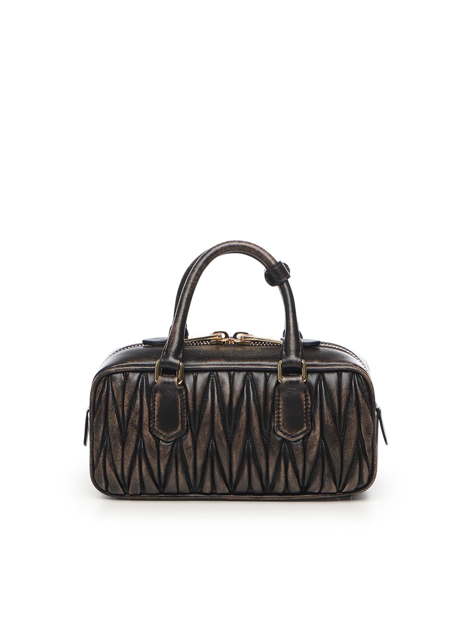 Borsa Arcadie in nappa matelassé 5BB142 AF6QF0201 MIU MIU 