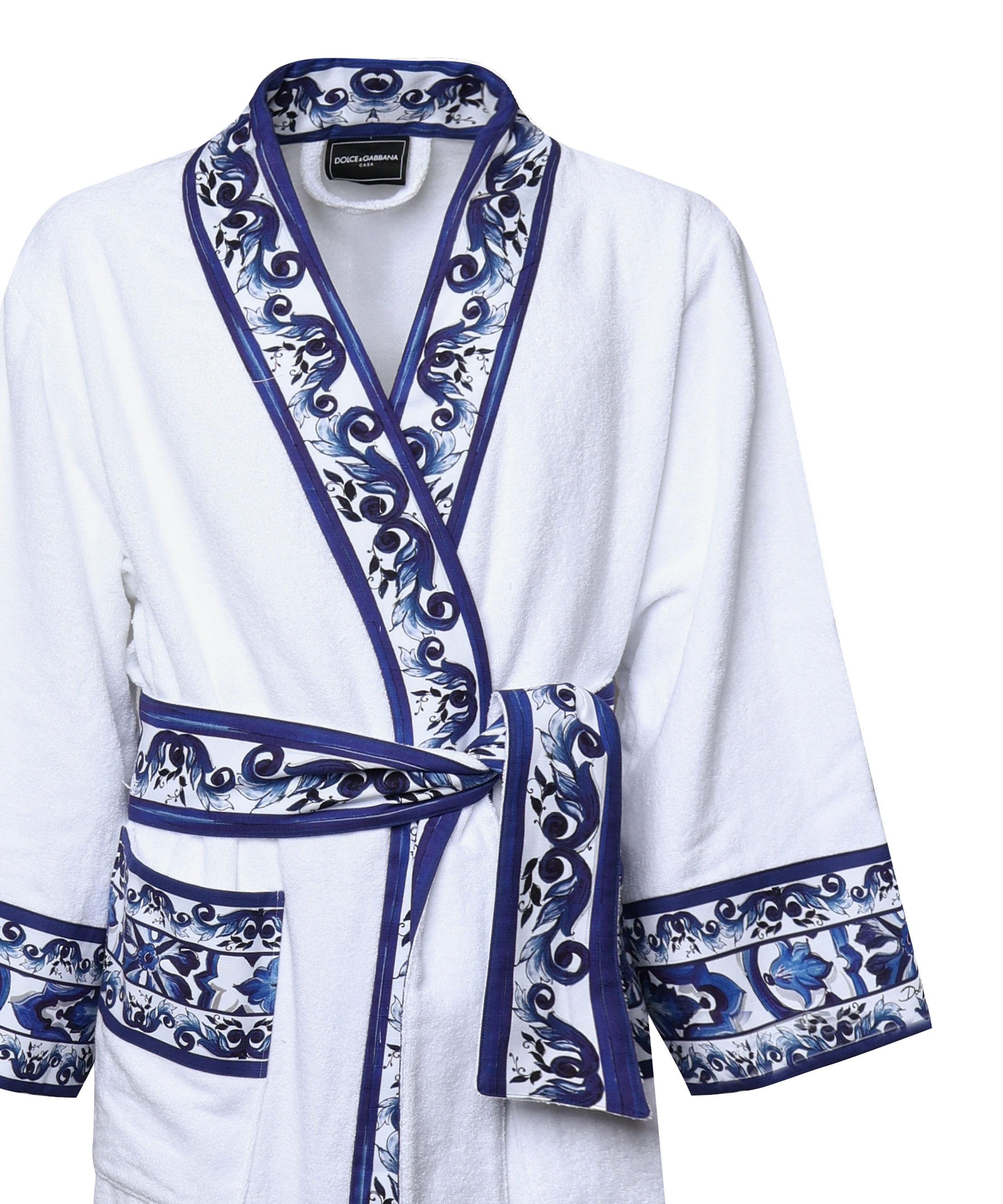 Accappatoio in cotone Maiolica TCF010 TCAGNUB024 DOLCE & GABBANA HOME 