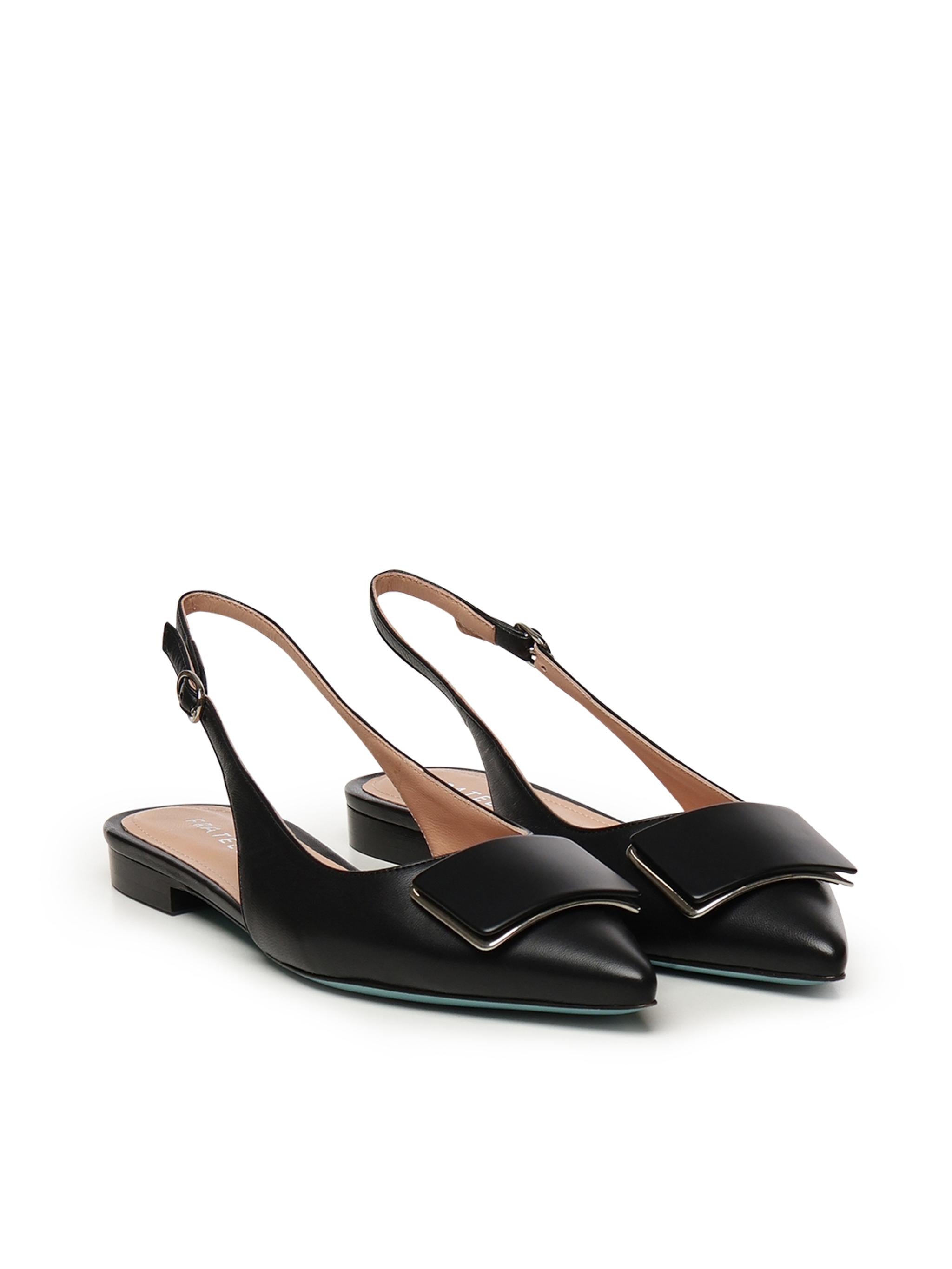 SLINGBACK ELVIRA IN NAPPA ELVIRA 2513 NAPPANERA FRATELLI RUSSO 