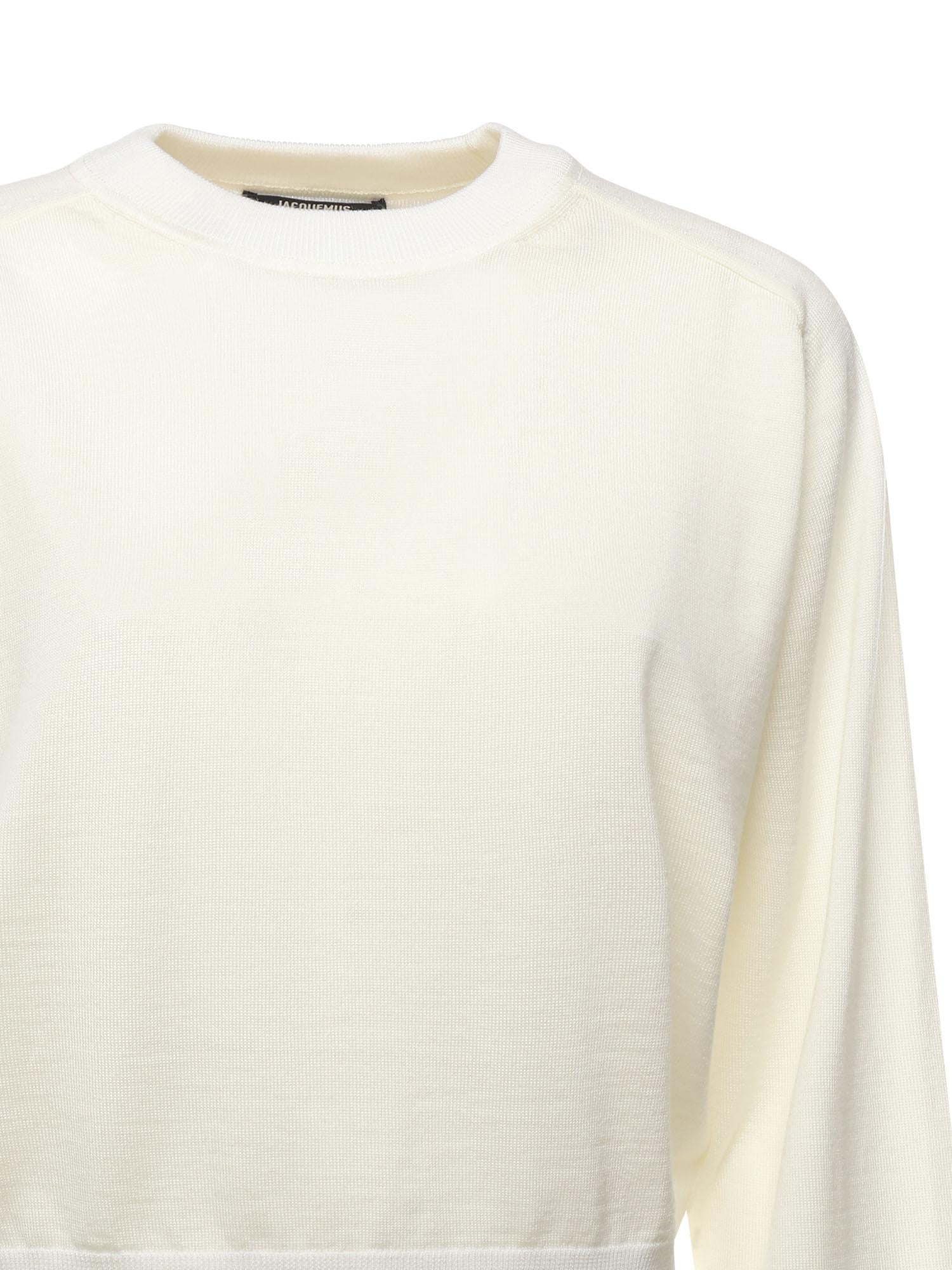Maglione con logo ricamato 25HSWW00632AK00299 110 JACQUEMUS 