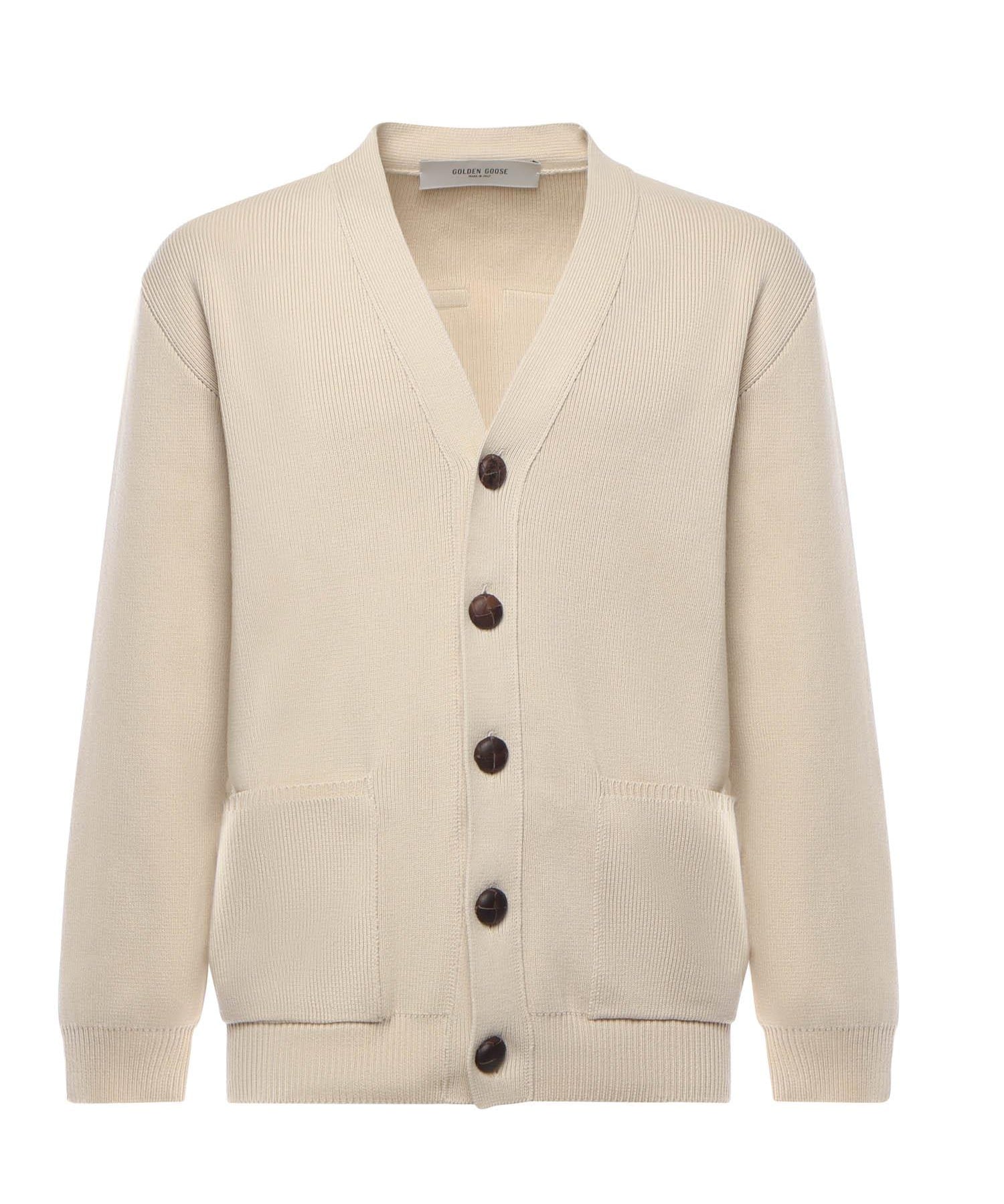 Cardigan con logo GMP00946 P00197255550 GOLDEN GOOSE 
