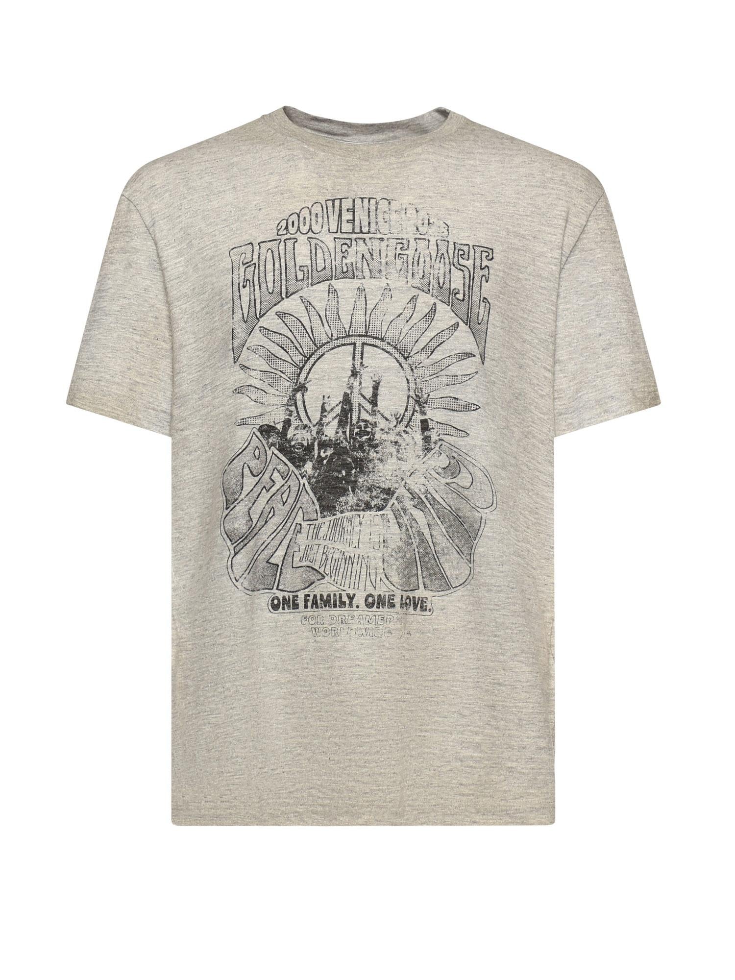 T-shirt in jersey con stampa GMP01220 P00252460255 GOLDEN GOOSE 