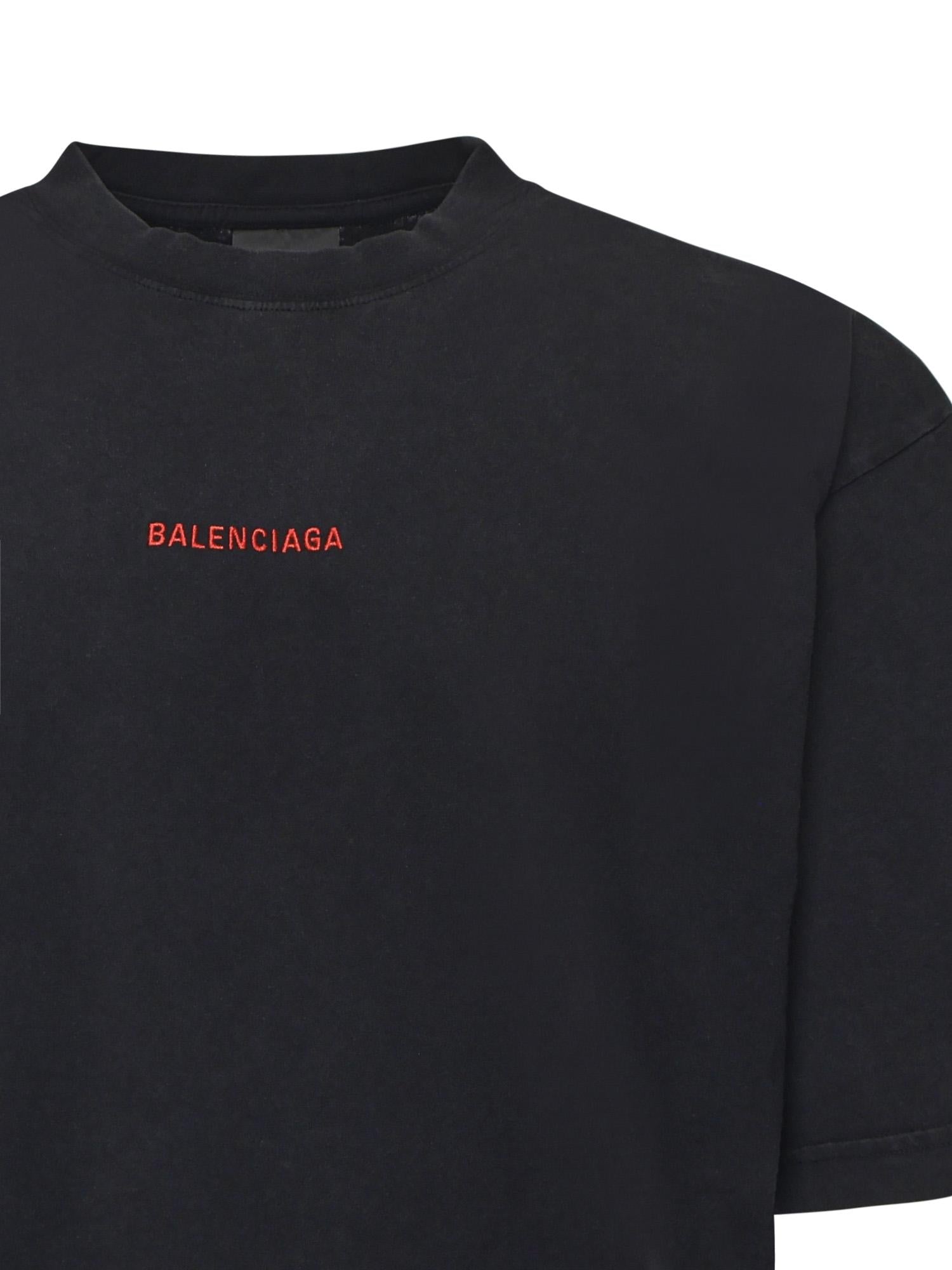 T-Shirt Back Medium Fit in jersey dry<BR/> 764235 TTVJ18483 BALENCIAGA 