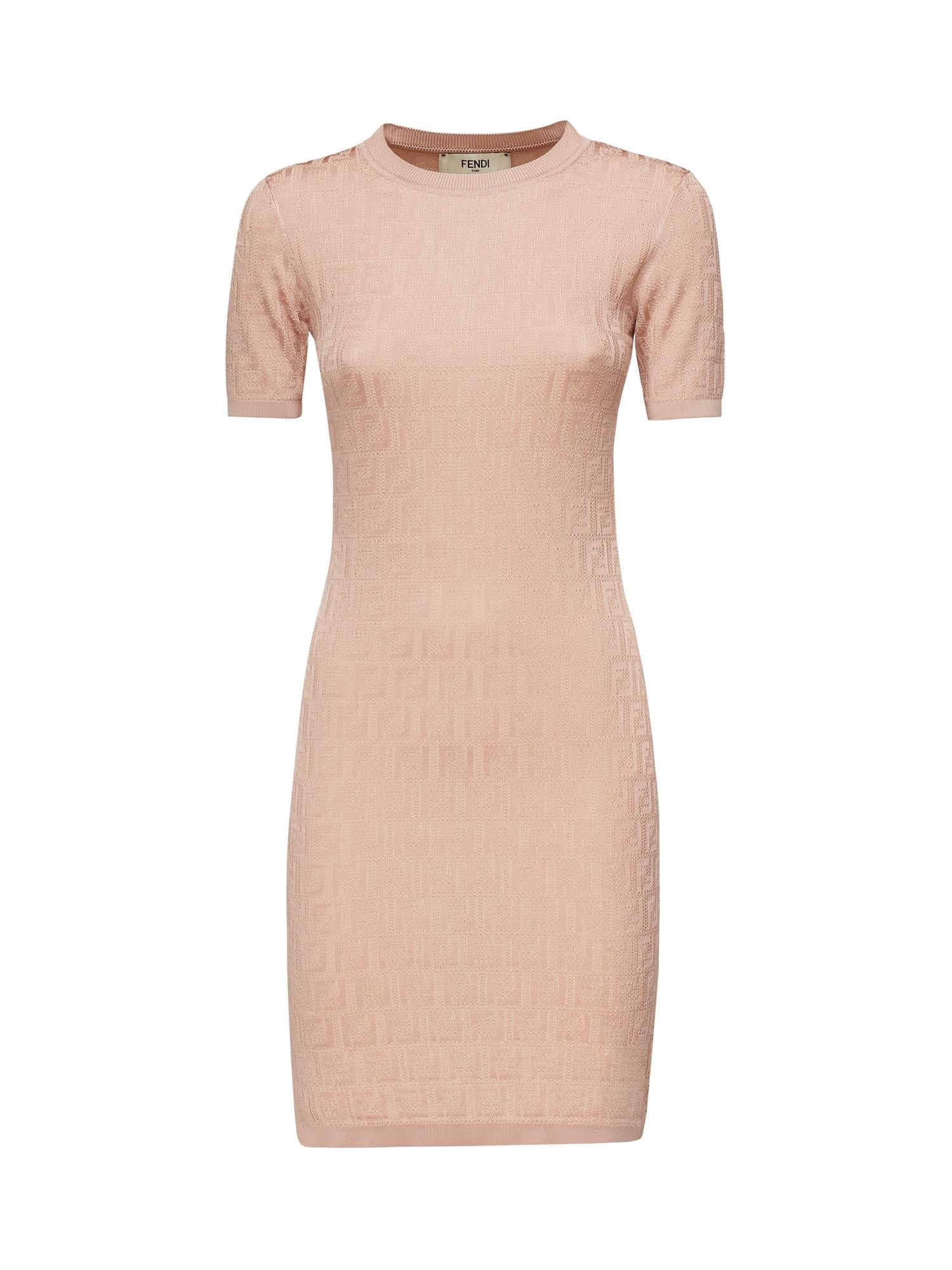 Abito in cotone FF jacquard FZDD61 AUZRF1SAU FENDI 