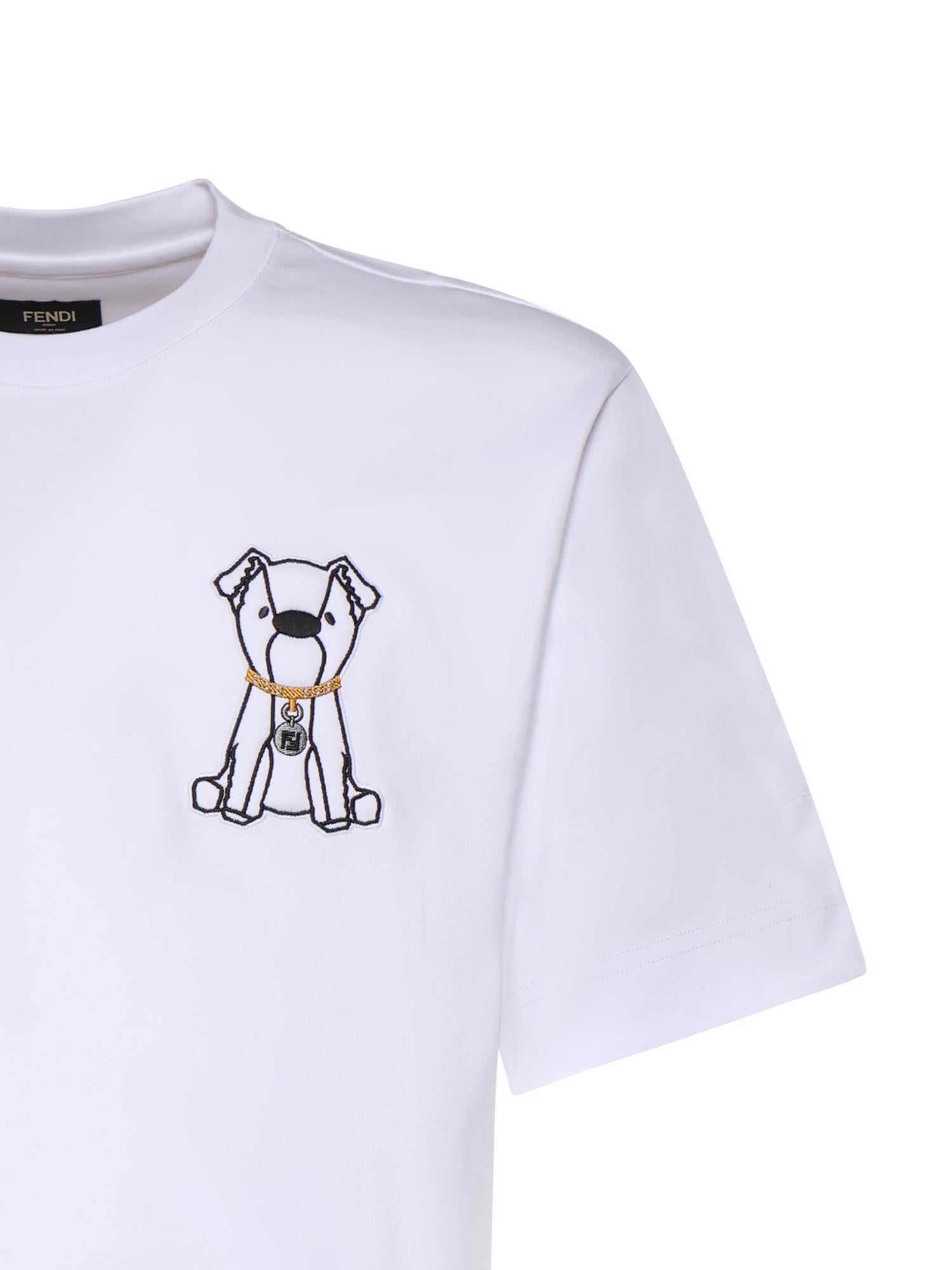 T-shirt in cotone FY0936 AW0NF0QA0 FENDI 