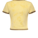 T-shirt cropped a coste con logo 107311 A3H5H47 PINKO 