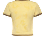 T-shirt cropped a coste con logo 107311 A3H5H47 PINKO 