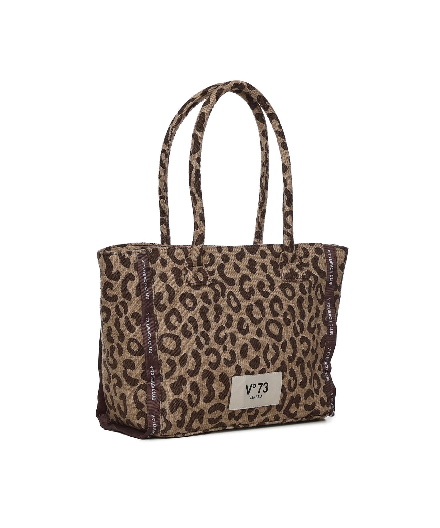 Borsa shopping mini con logo 73BS9MV02M ILENEBEIGE/MORO V° 73 