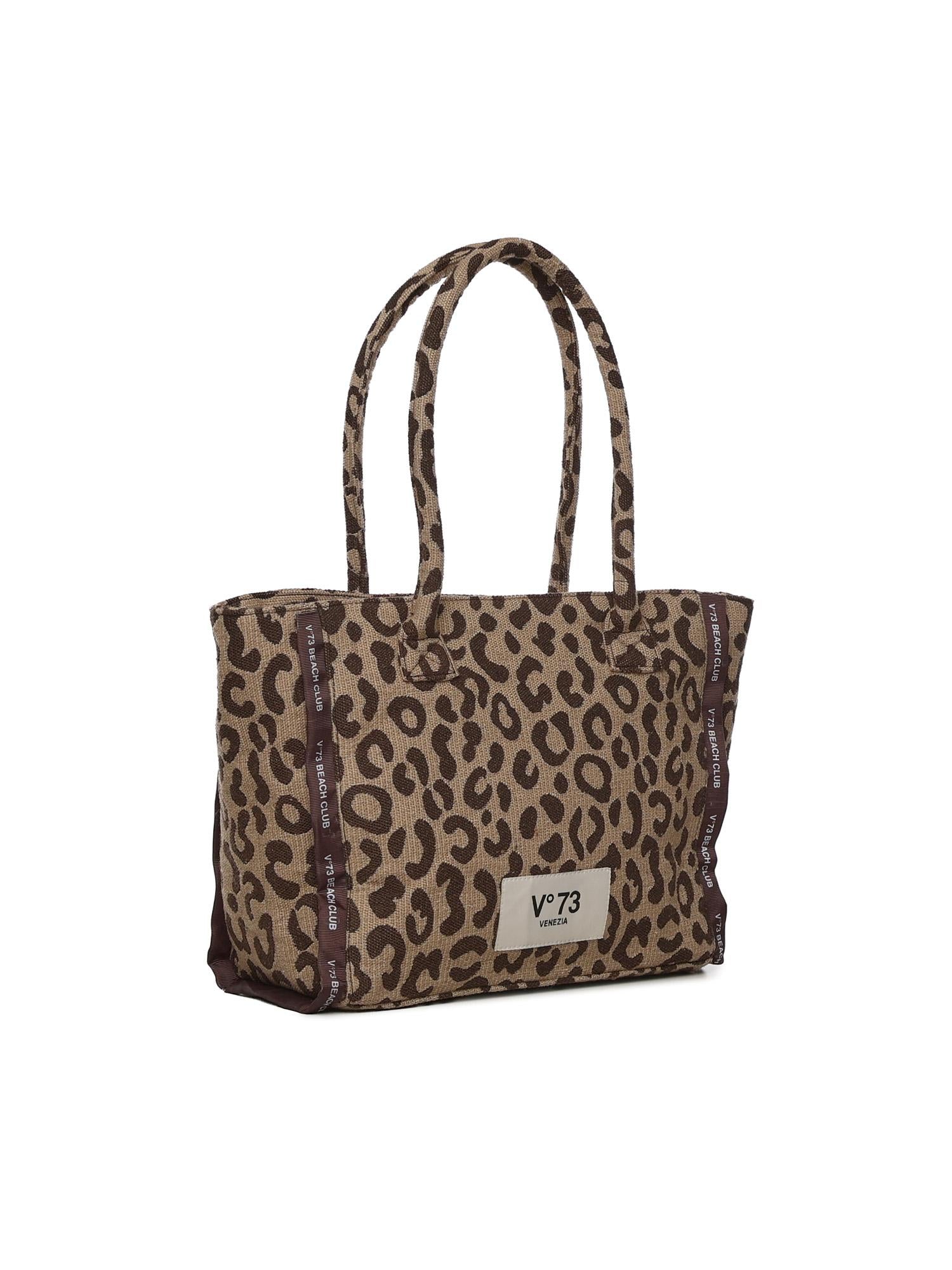 Borsa shopping mini con logo 73BS9MV02M ILENEBEIGE/MORO V° 73 