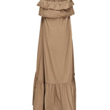 Abito arricciato in serge di cotone 818380 YZ9AN2560 SAINT LAURENT 