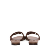 Slide in pelle di vitello e logo CQ0436 AY32981236 DOLCE & GABBANA 