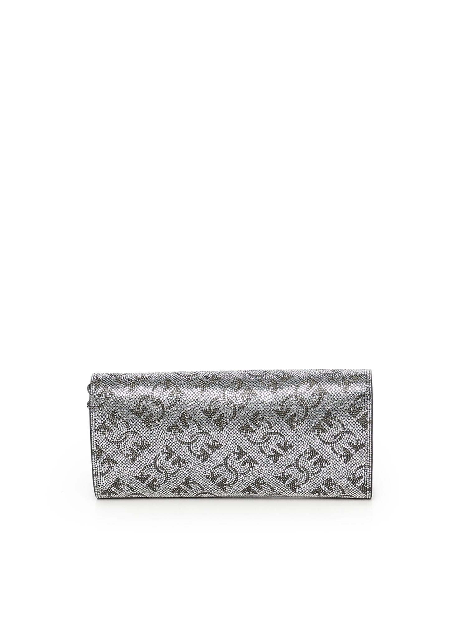 Portafoglio in pelle full strass con tracolla 103765 A20DZZFN PINKO 