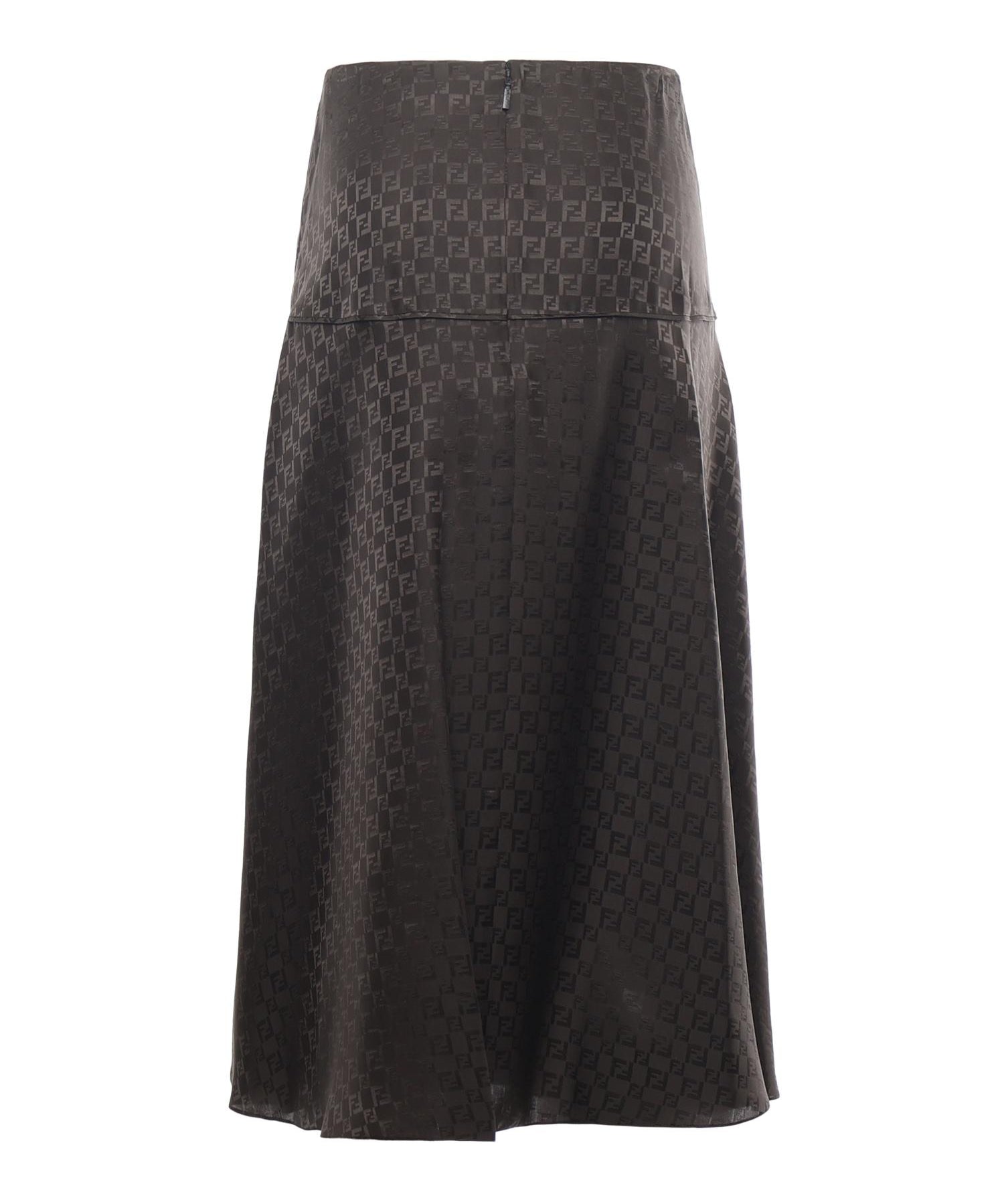 Gonna midi in seta FF jacquard FQ7688 AUQGF1T6H FENDI 