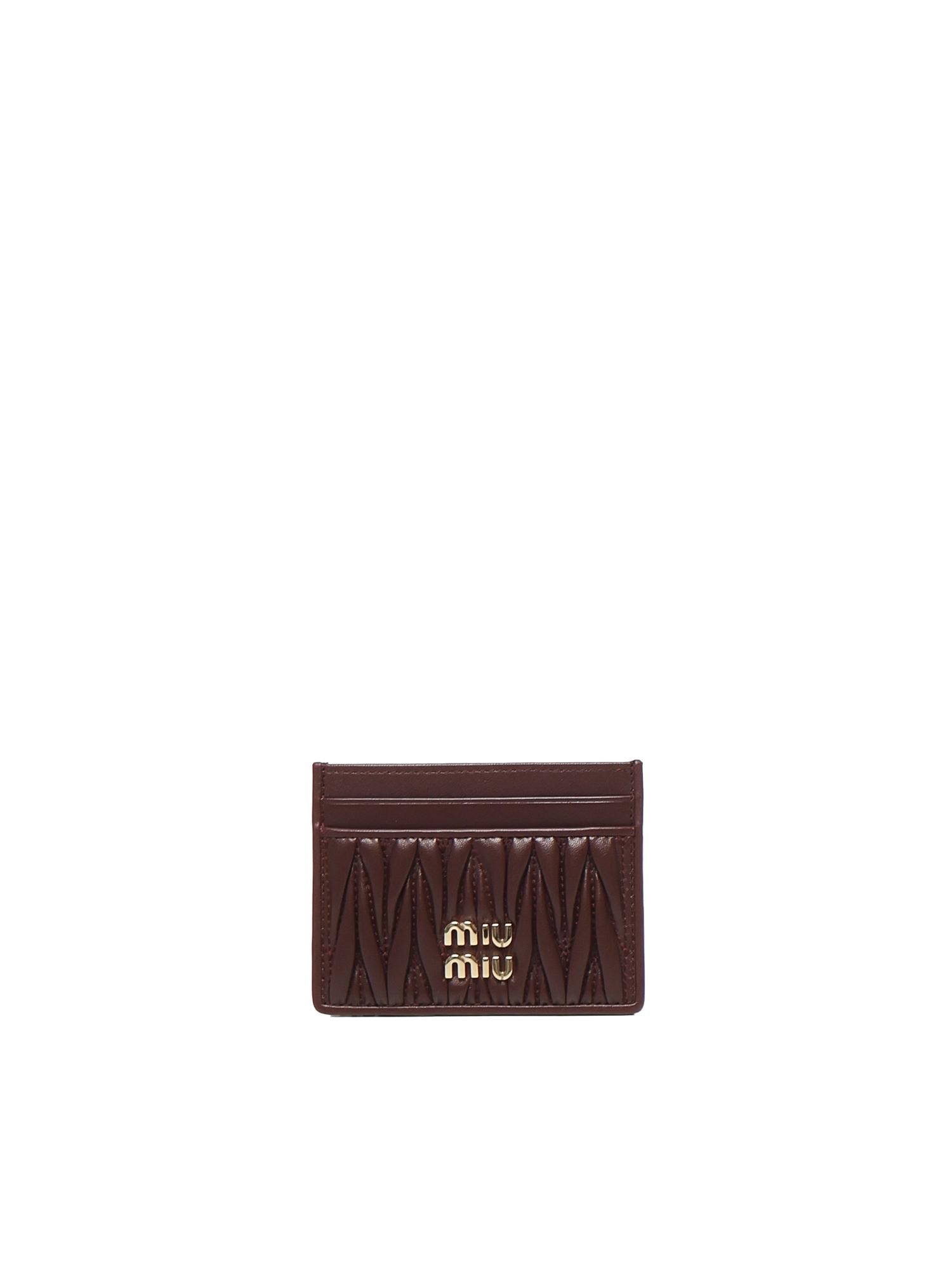 Portacarte in nappa matelassé 5MC076 AFPPF0007 MIU MIU 