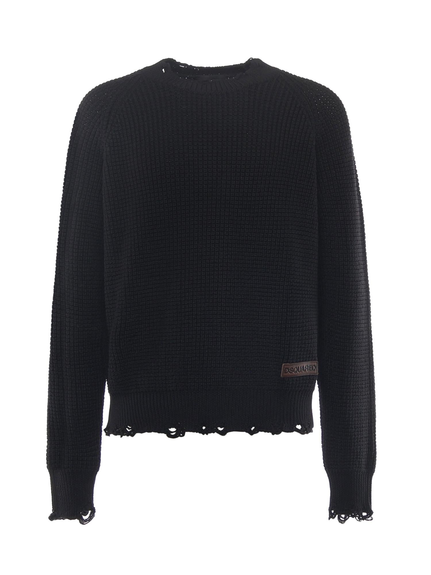 Maglione 'Destroyed' in lana S74HA1446 D13040900 DSQUARED2 