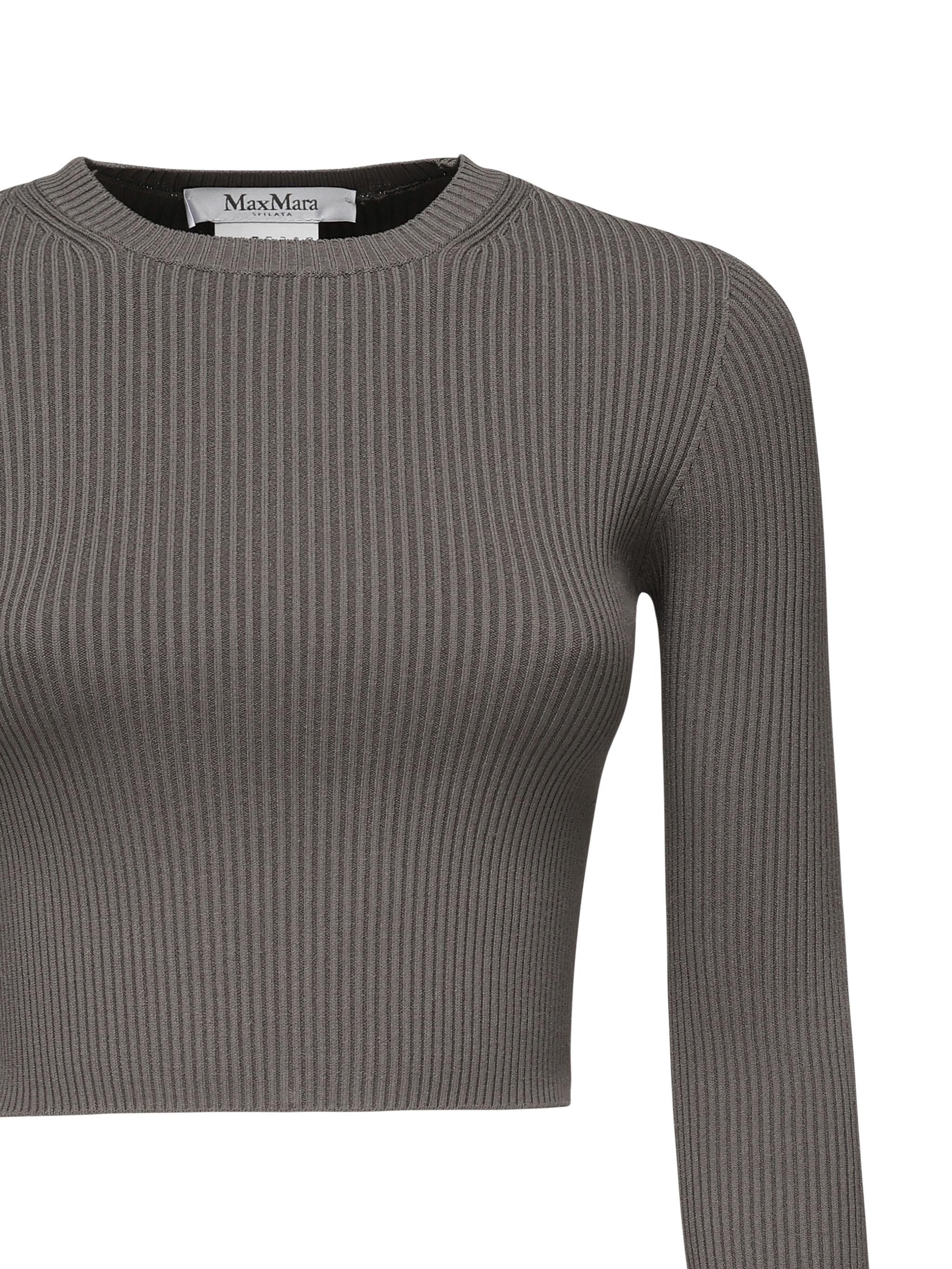 Maglia crop in viscosa crêpe 2511361243600 013 MAX MARA 