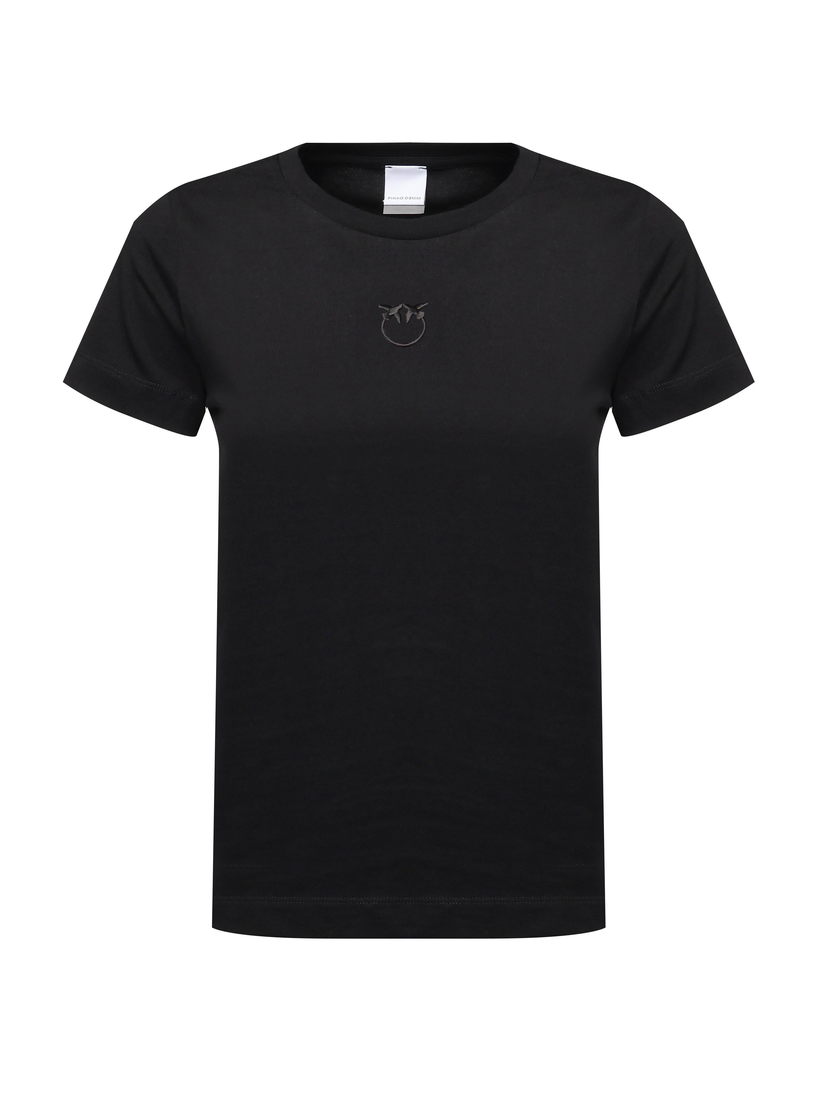 T-shirt con applicazione Monogram 100355 A2HNZ99 PINKO 