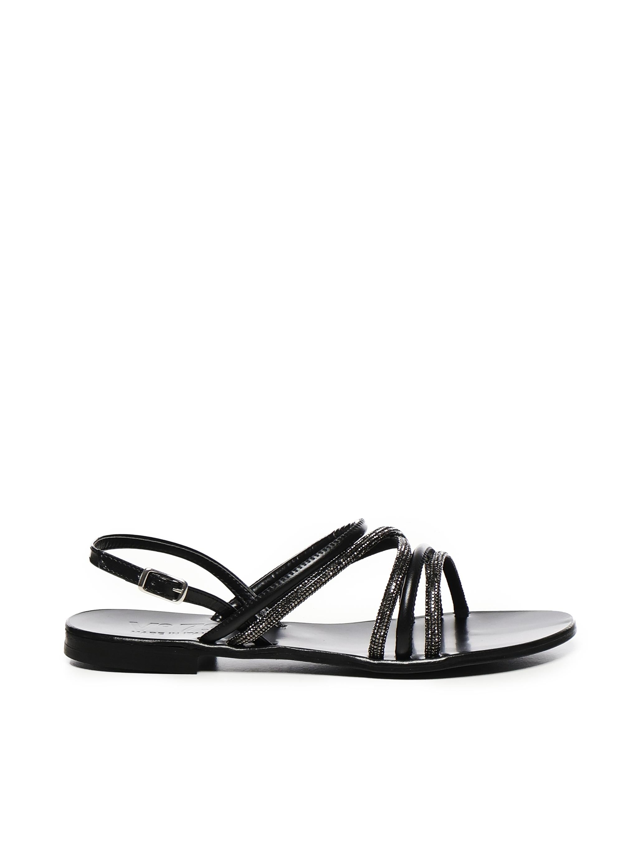 Sandali Fredy con strass 73SC8V501STR FREDYNERO/ARGENTO V° 73 