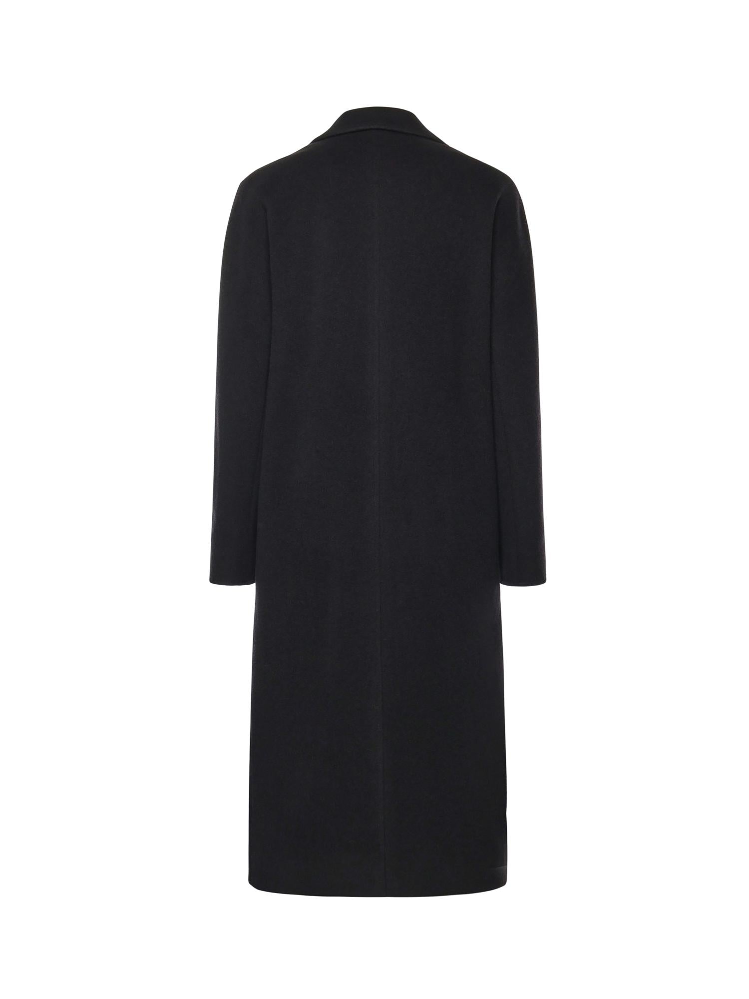 Cappotto double in lana e cashmere 26AL211 NERO ALISHEVA 