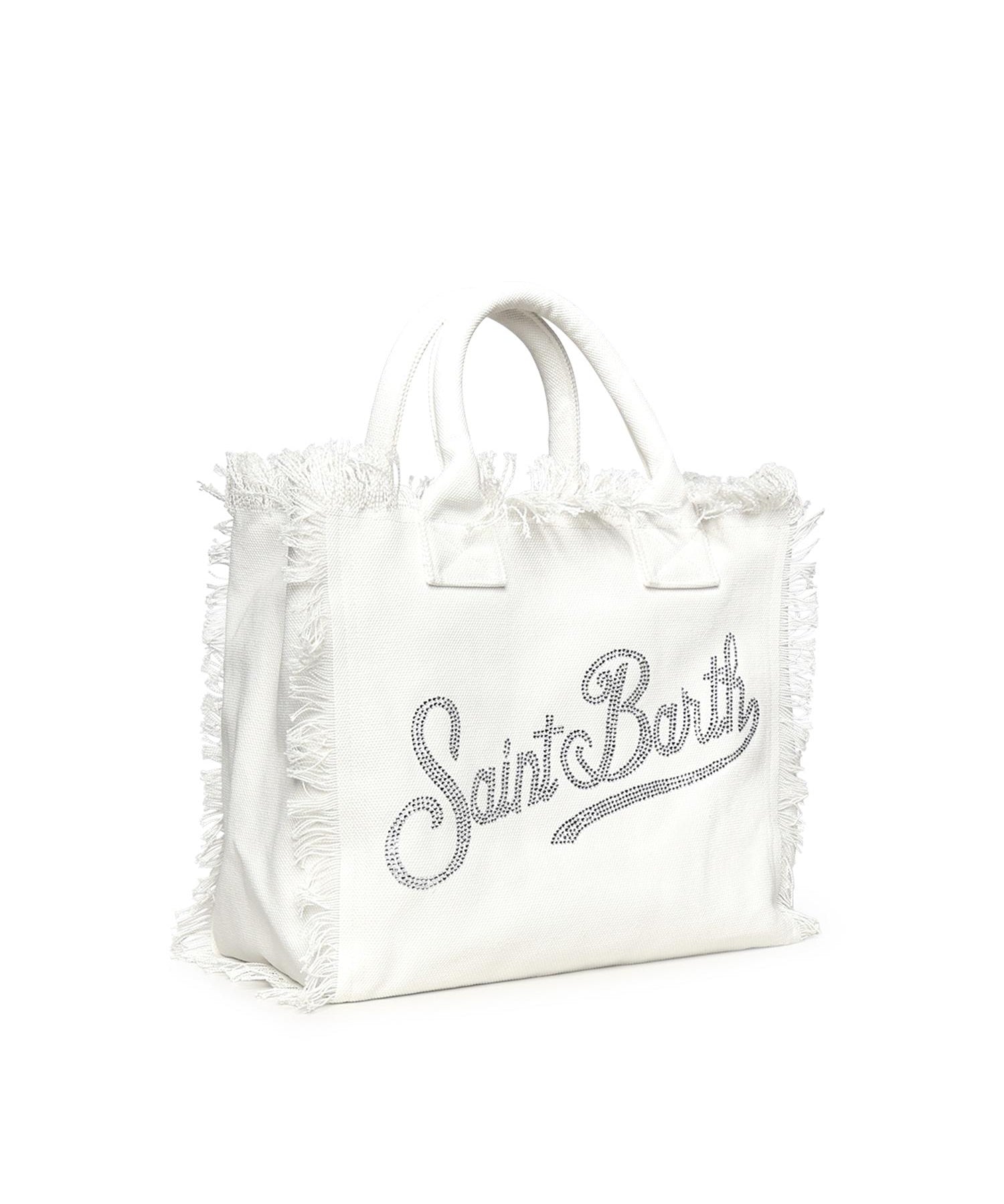 Borsa Vanity in canvas con logo in strass VANI001 02571L MC2 SAINT BARTH 