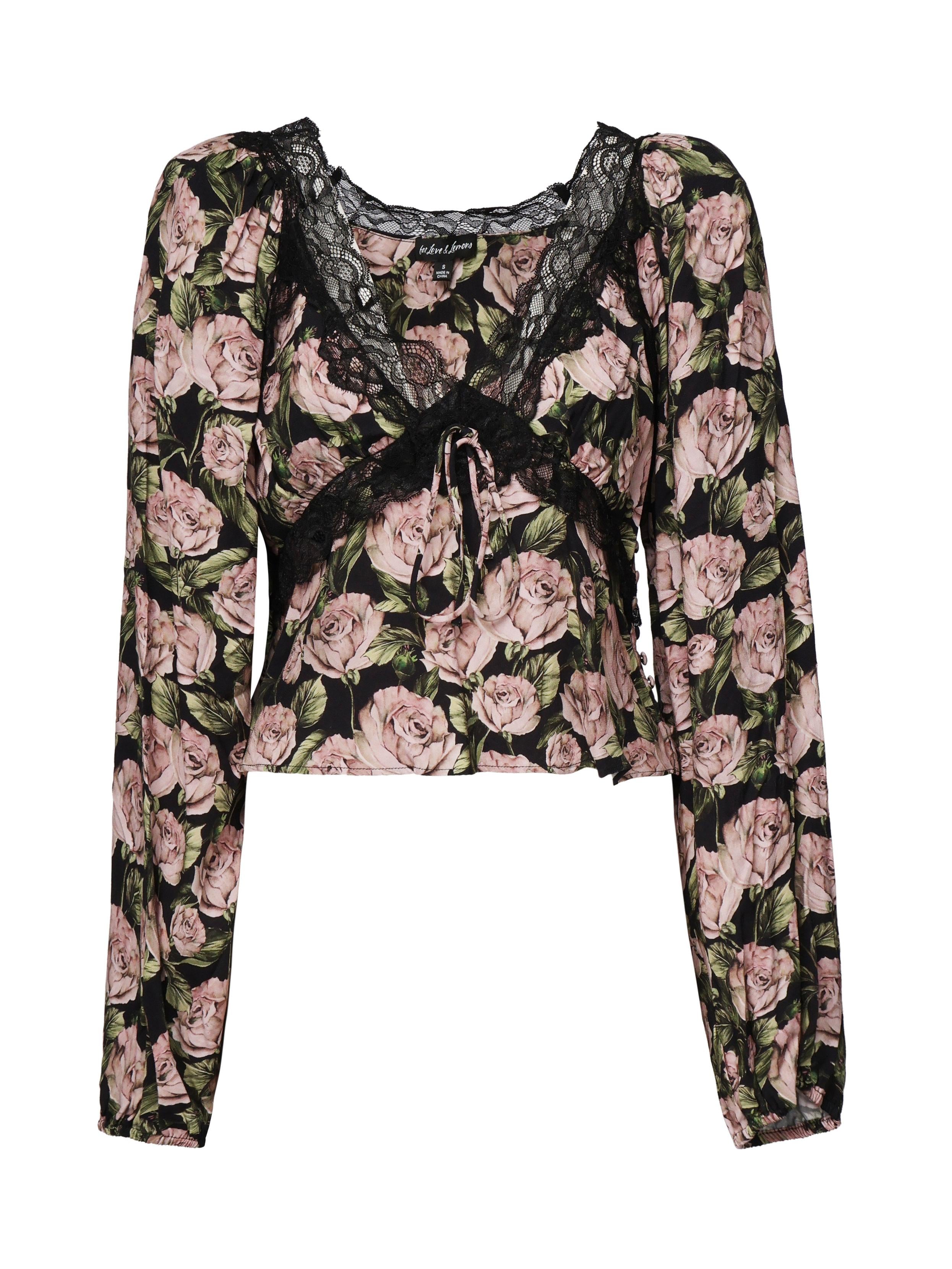 Camicetta Clarisse CT2227 BLACK FOR LOVE & LEMONS 