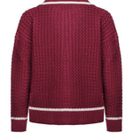 Giacca in maglia con zip KN014 RED BONSAI 